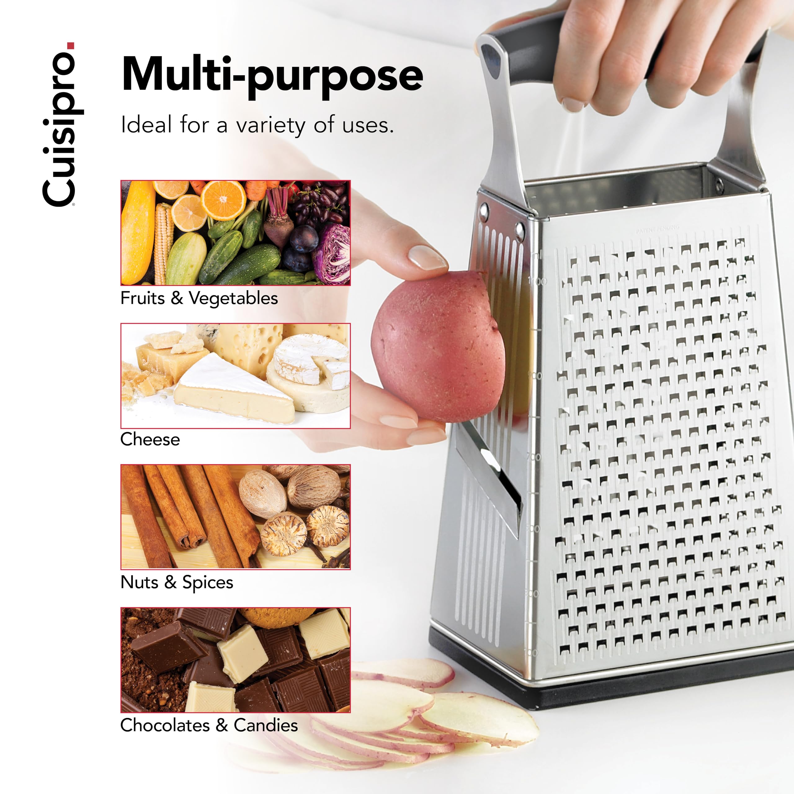 Cuisipro ginger shredder base detached for quick ginger prep