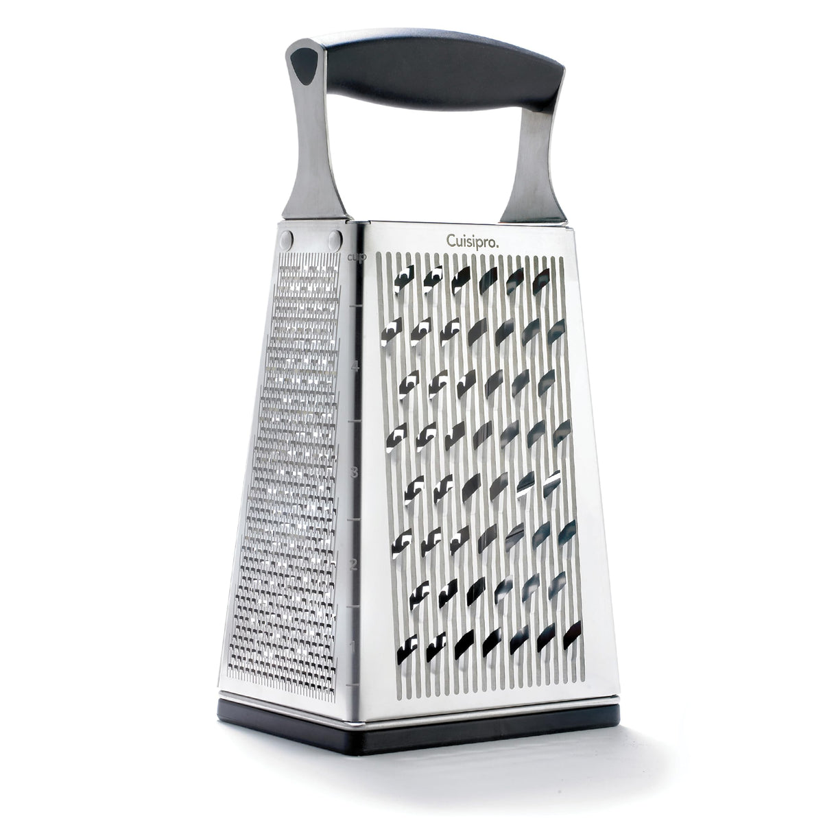 Cuisipro stainless steel cheese grater with handle for effortless grating