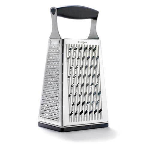 Cuisipro stainless steel cheese grater with handle for effortless grating