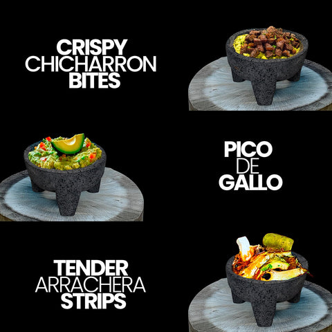 Cuitáxi molcajete size and weight highlight sturdy handmade stone