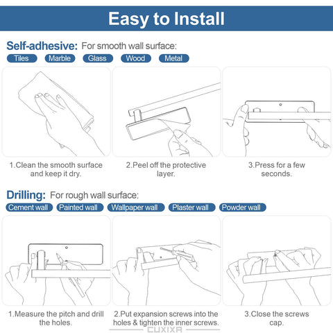 Suitable for tile, marble, glass, metal, and other surfaces