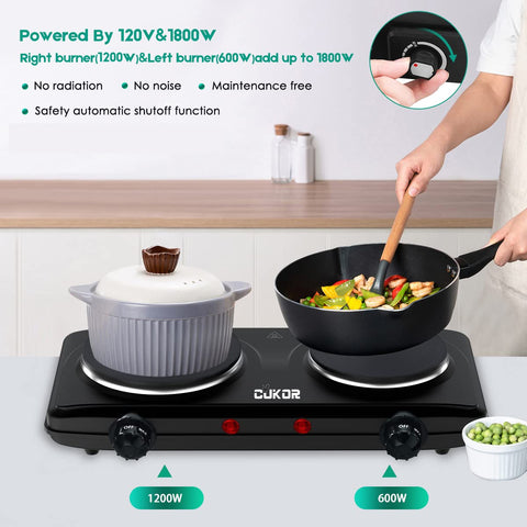 CUKOR double burner dorm room setup showing portable power solution for students.