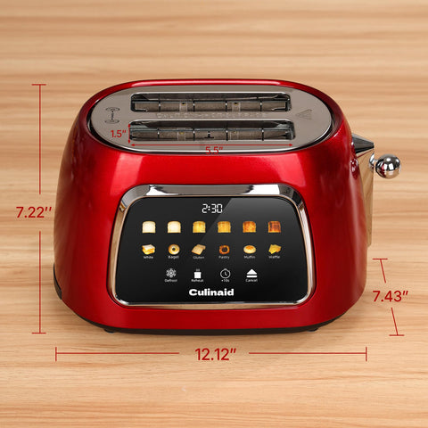 Culinaid Toaster 2 Slice space-saving countertop design with cord storage.