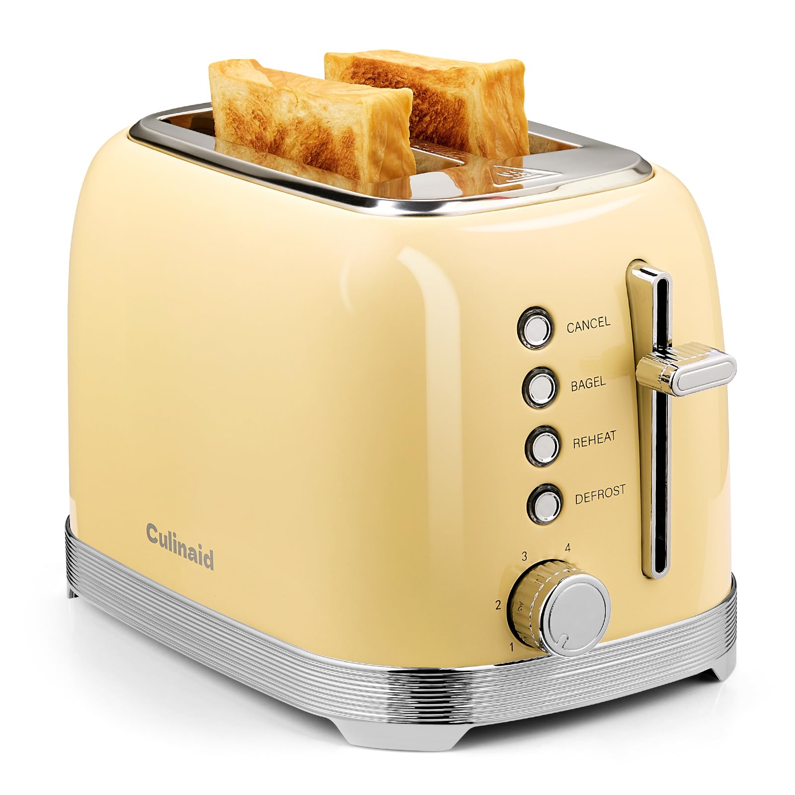 Culinaid Toaster 2-Slice Retro Stainless Steel shows premium design and safe materials.
