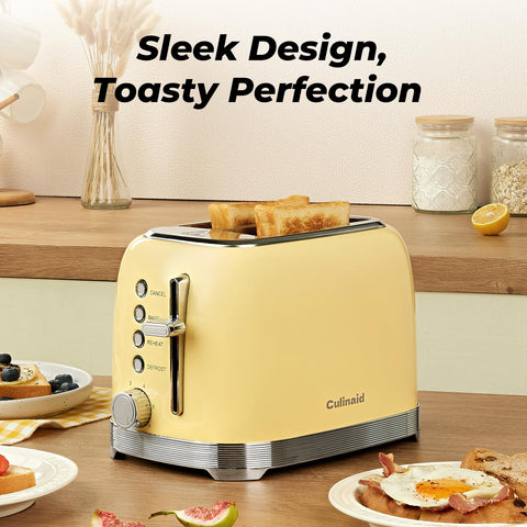 Culinaid Toaster-bagel-friendly-toaster browns bagels on one side.