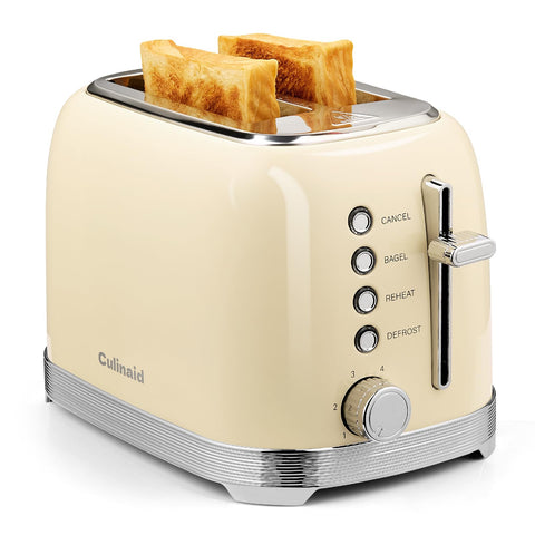 Culinaid cream white toaster enhances any kitchen with retro charm