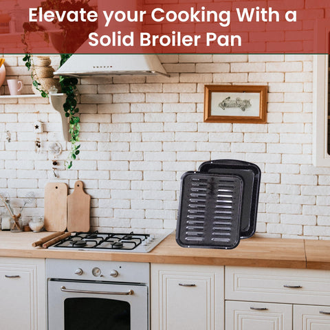 CULINARIN broiler pan drains fat for crisper, lighter results