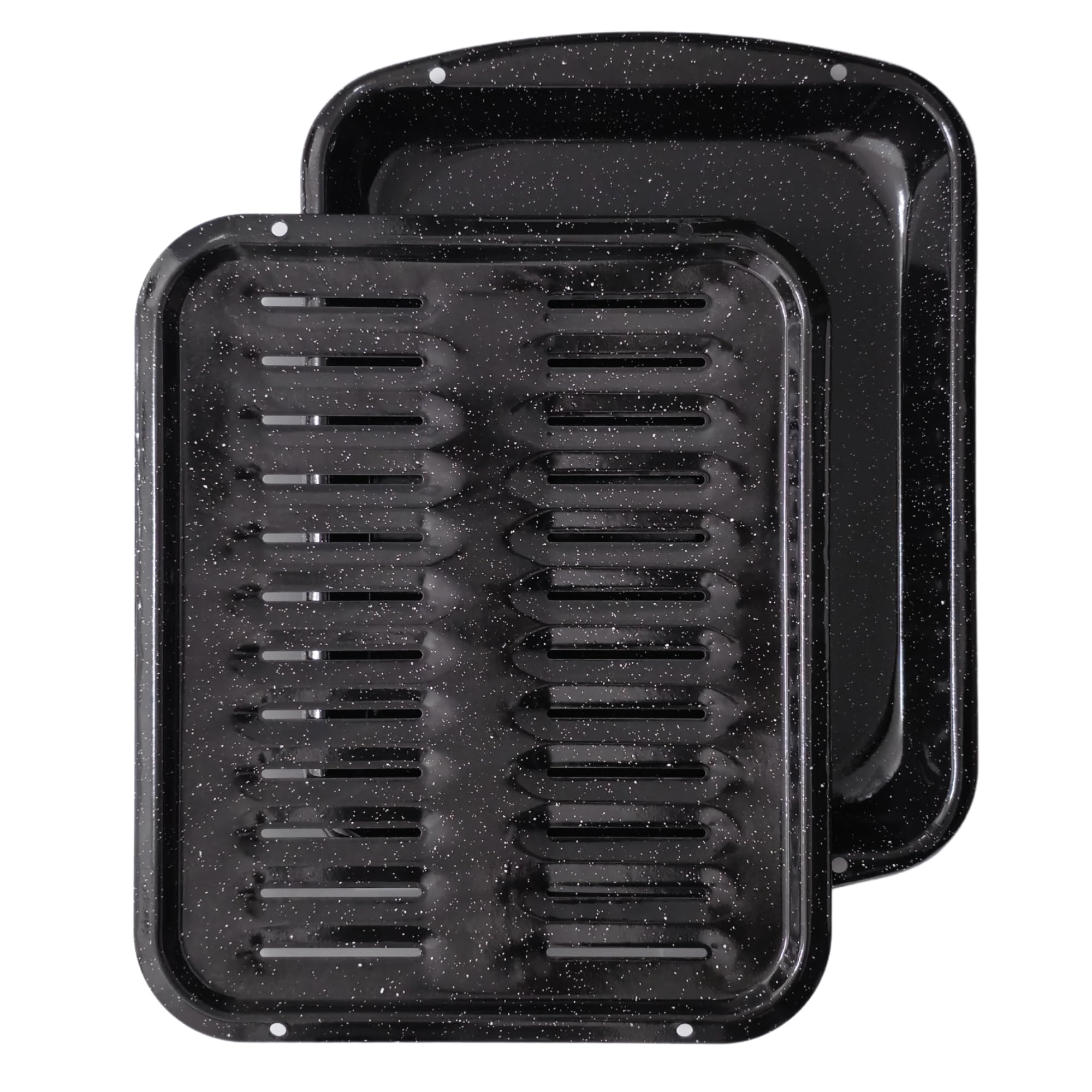 CULINARIN broiler pan with rack in porcelain coating for easy release and cleanup