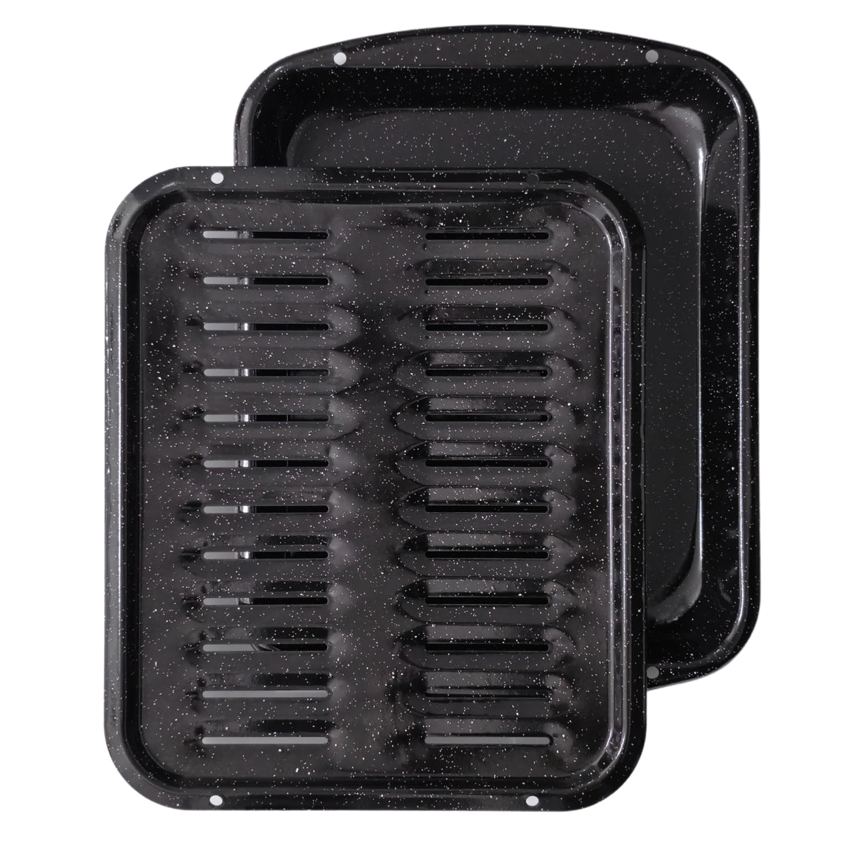 CULINARIN broiler pan with rack in porcelain coating for easy release and cleanup