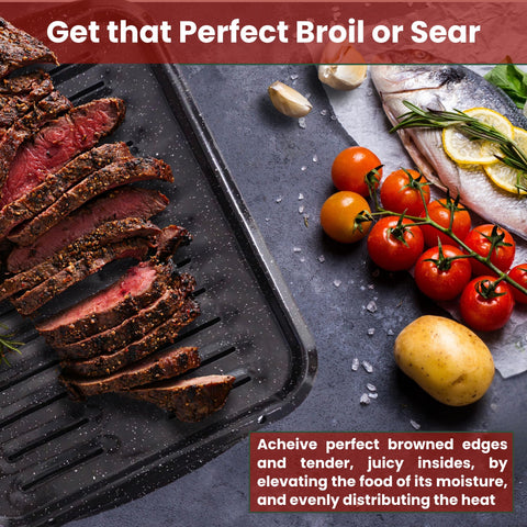 CULINARIN 16.75 by 13 inch pan fits most ovens for versatile broiling