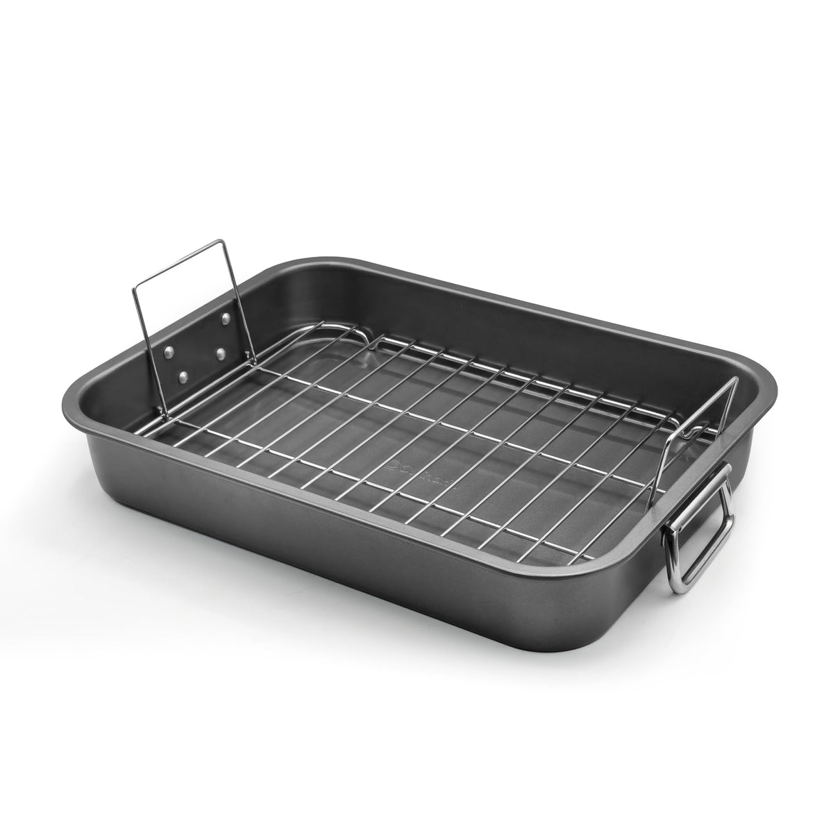 CULINARIN large roasting pan with rack, 12x16, for even heat and easy turkey roasts.