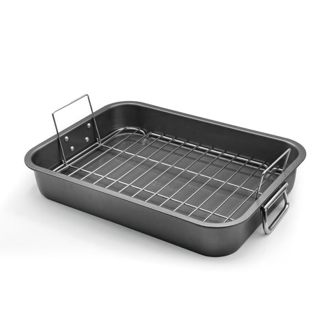 CULINARIN large roasting pan with rack, 12x16, for even heat and easy turkey roasts.
