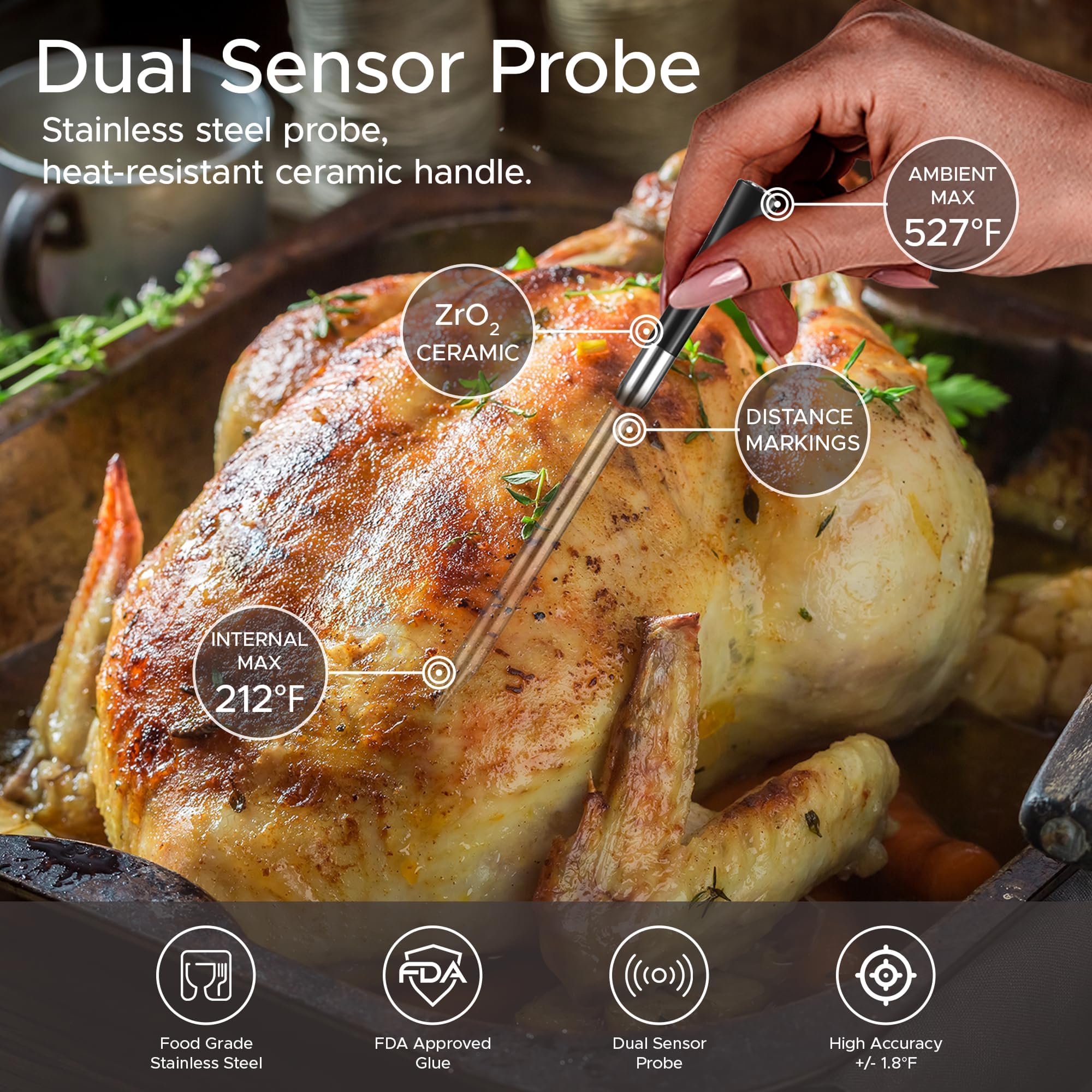 CulinaTech mobile app control provides real time cooking updates.