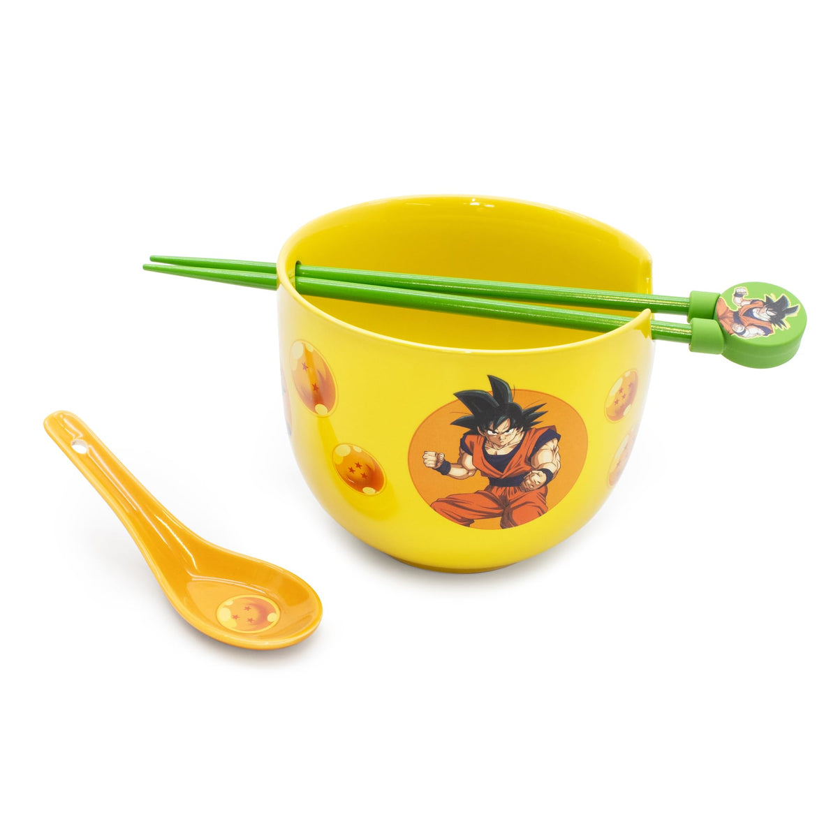 Culture Fly Dragon Ball Z ramen bowl in yellow with vibrant artwork, great for ramen nights