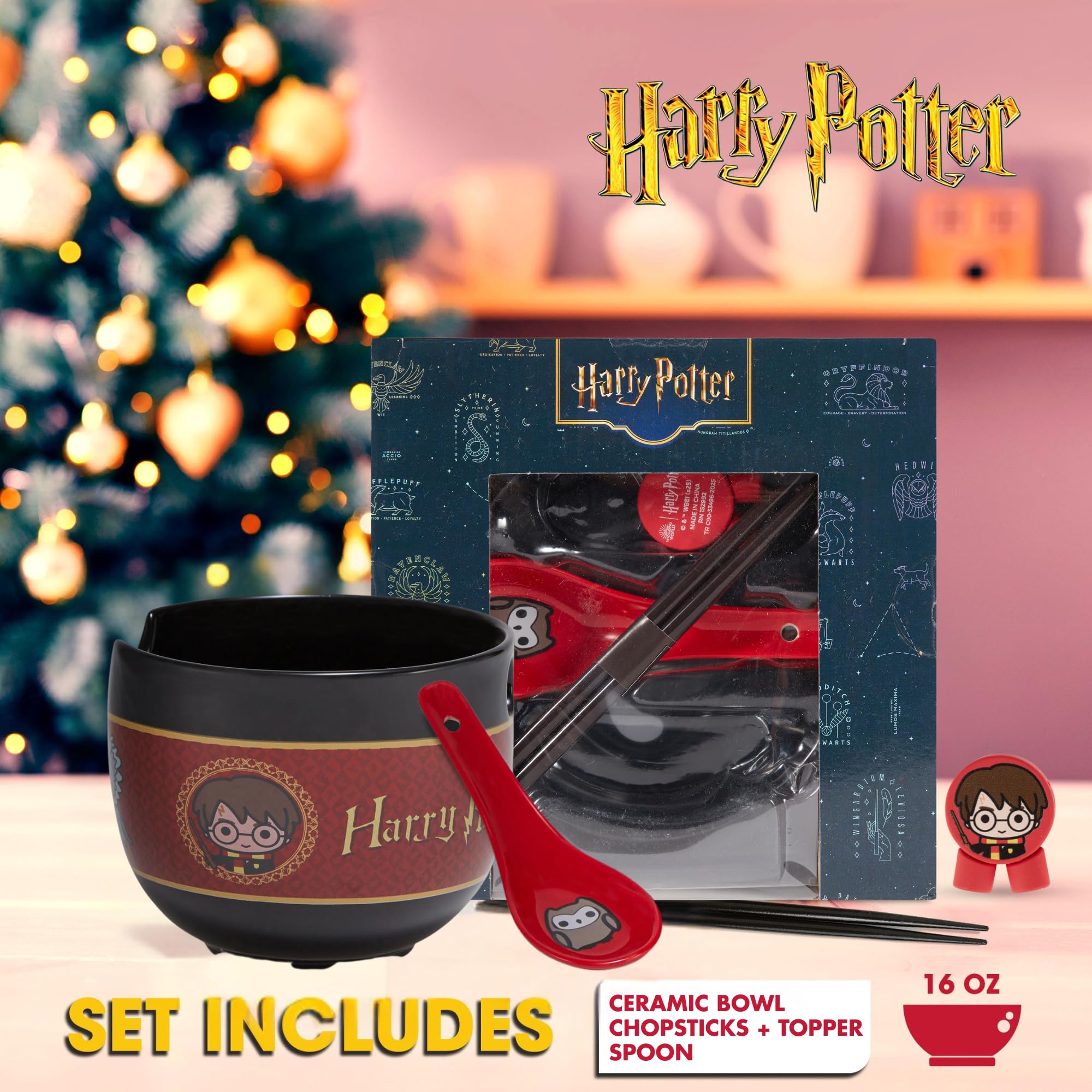 Culture Fly Hogwarts emblems bowl adds magical flair to noodle portions.