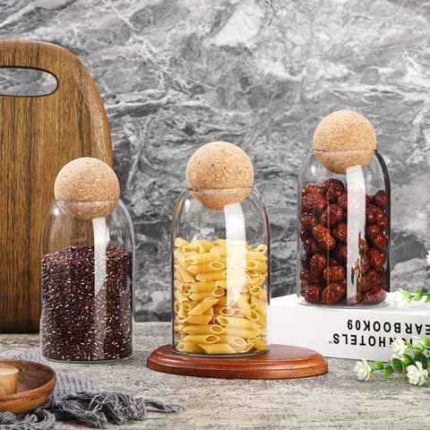 Cunhill 800ml glass jar offers a clear view for easy content identification