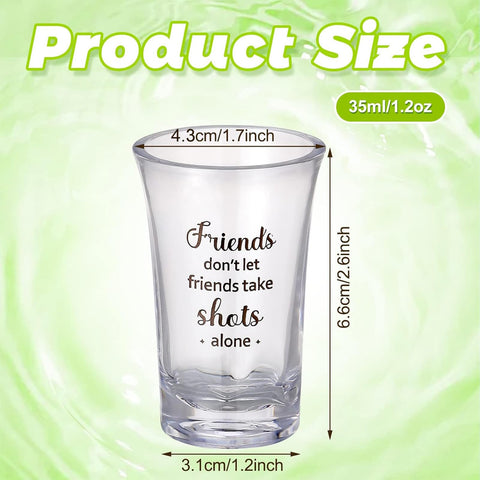 Cunhill 1.2 oz clear acrylic shot glasses for easy pouring