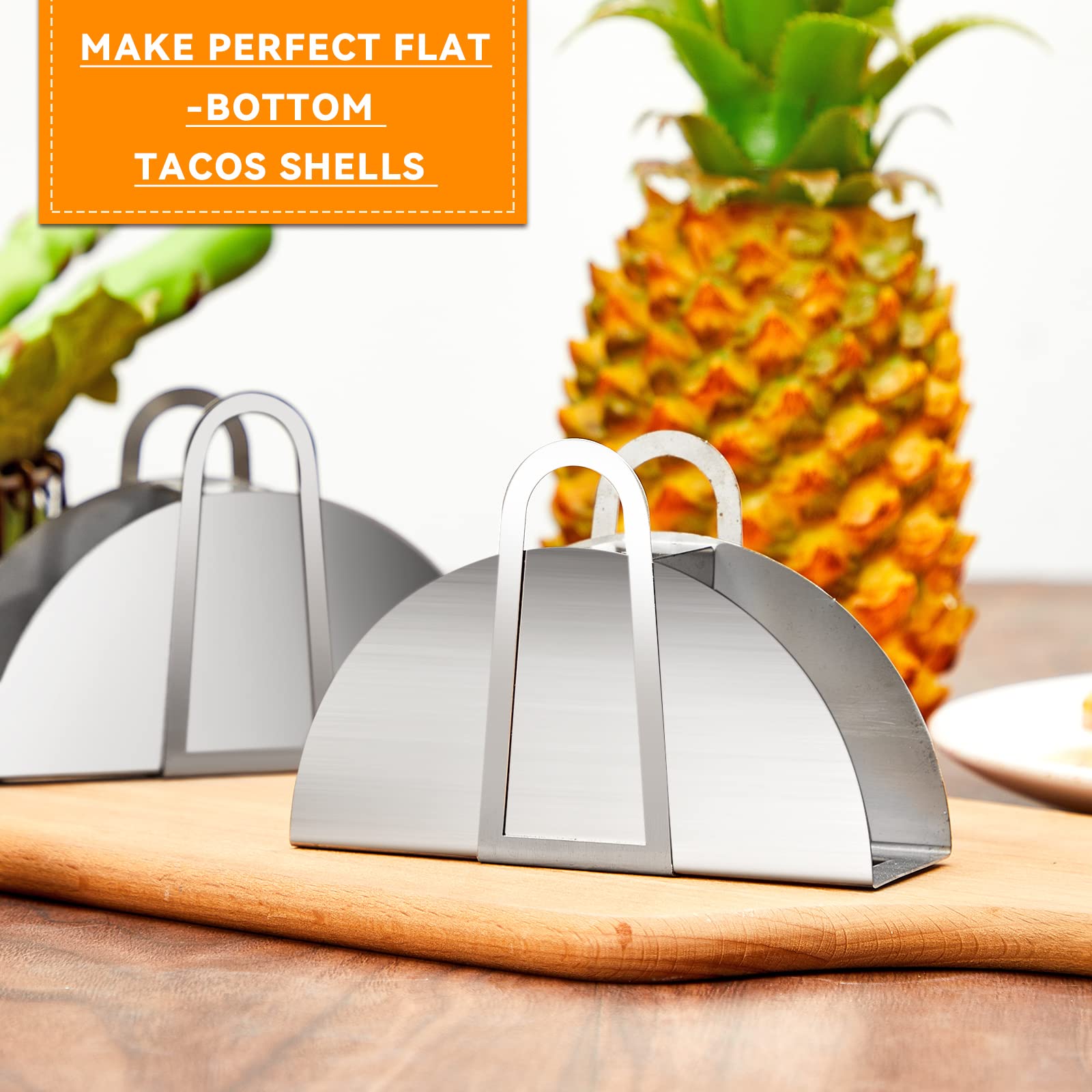 Cunhill compact taco holder design saves space after use.