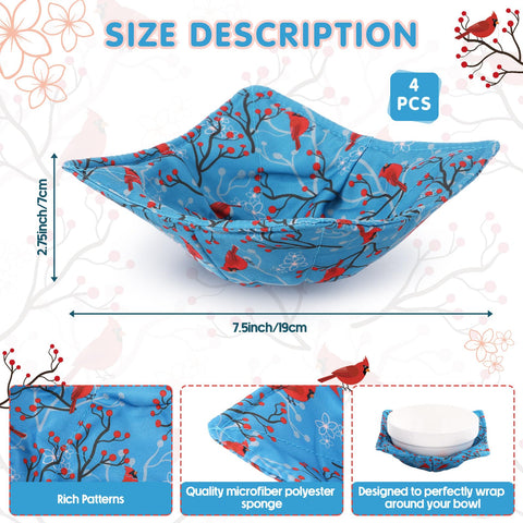 Cunhill teal blue bird-style potholders with soft grip and heat resistance