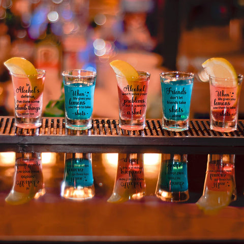 Cunhill versatile acrylic shot glasses suitable for events