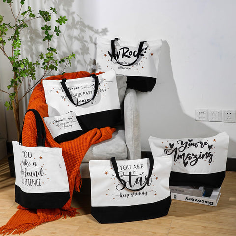 Cunno canvas tote bag 18x15 inches: roomy carry-all for work or travel.
