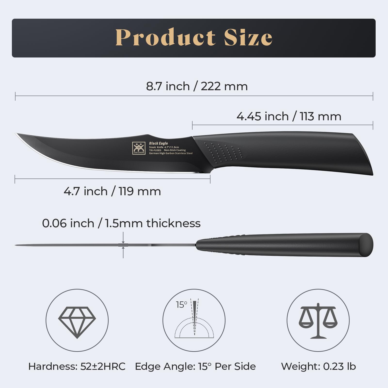 CuoCreate knives suitable for both casual and formal home dining