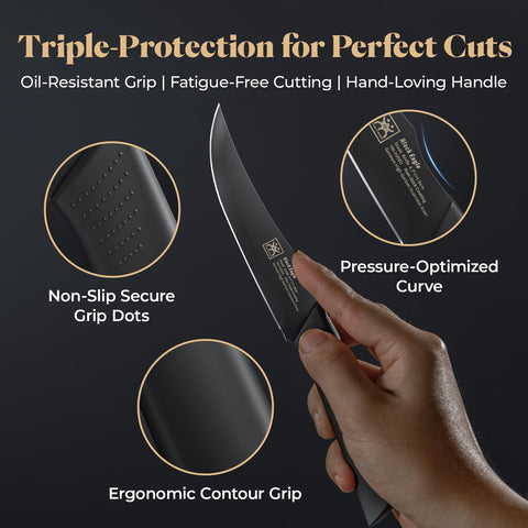 CuoCreate knife features triple safety arc for comfortable cutting