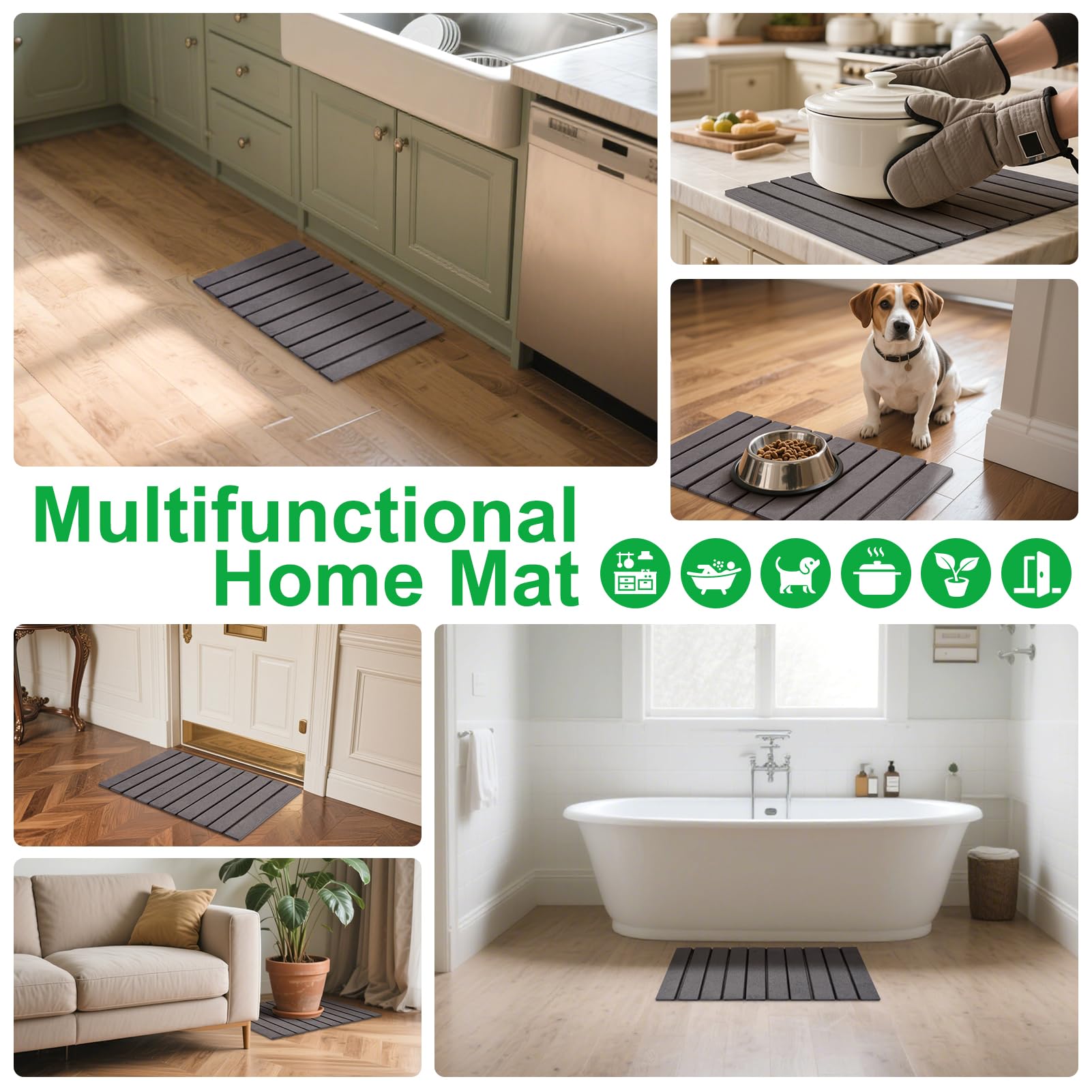 cuomaop mat includes anti-slip mesh for secure countertops.