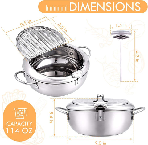 cuomaop induction-ready fryer pot compatible with modern stoves