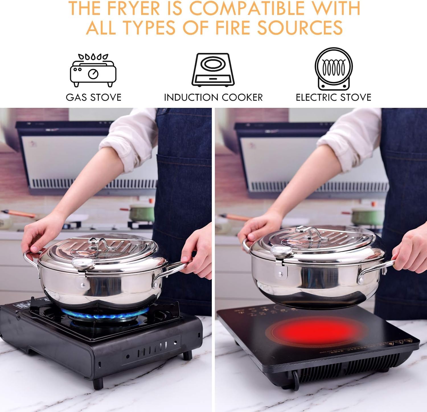cuomaop temperature-controlled fryer for precise doneness and reduced waste