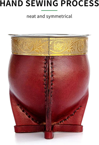 Cuopru Copper-pattern Cup blends Baroque style with traditional yerba mate.