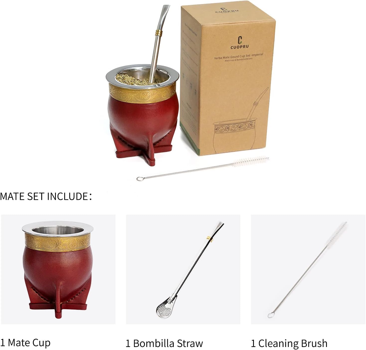 Cuopru Yerba Mate Cup supports 200 ml servings for breakfast or tea rituals.