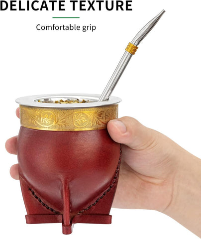 Cuopru Bombilla straw shown at 19 cm length for easy infusion.