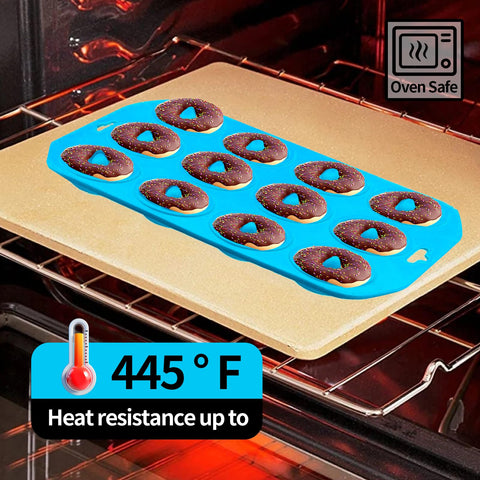 Cupidove donut pan heat resistant to 445°F for versatile desserts.