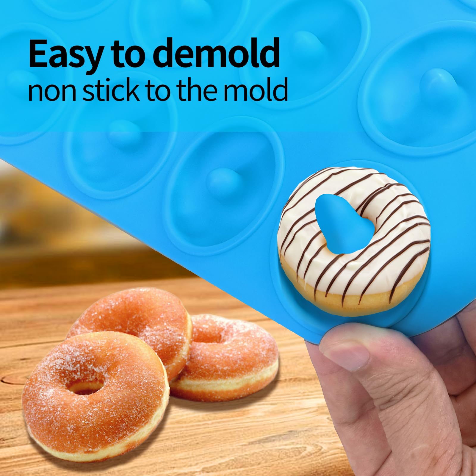 Cupidove silicone donut pan for dishwasher-safe, convenient home use.