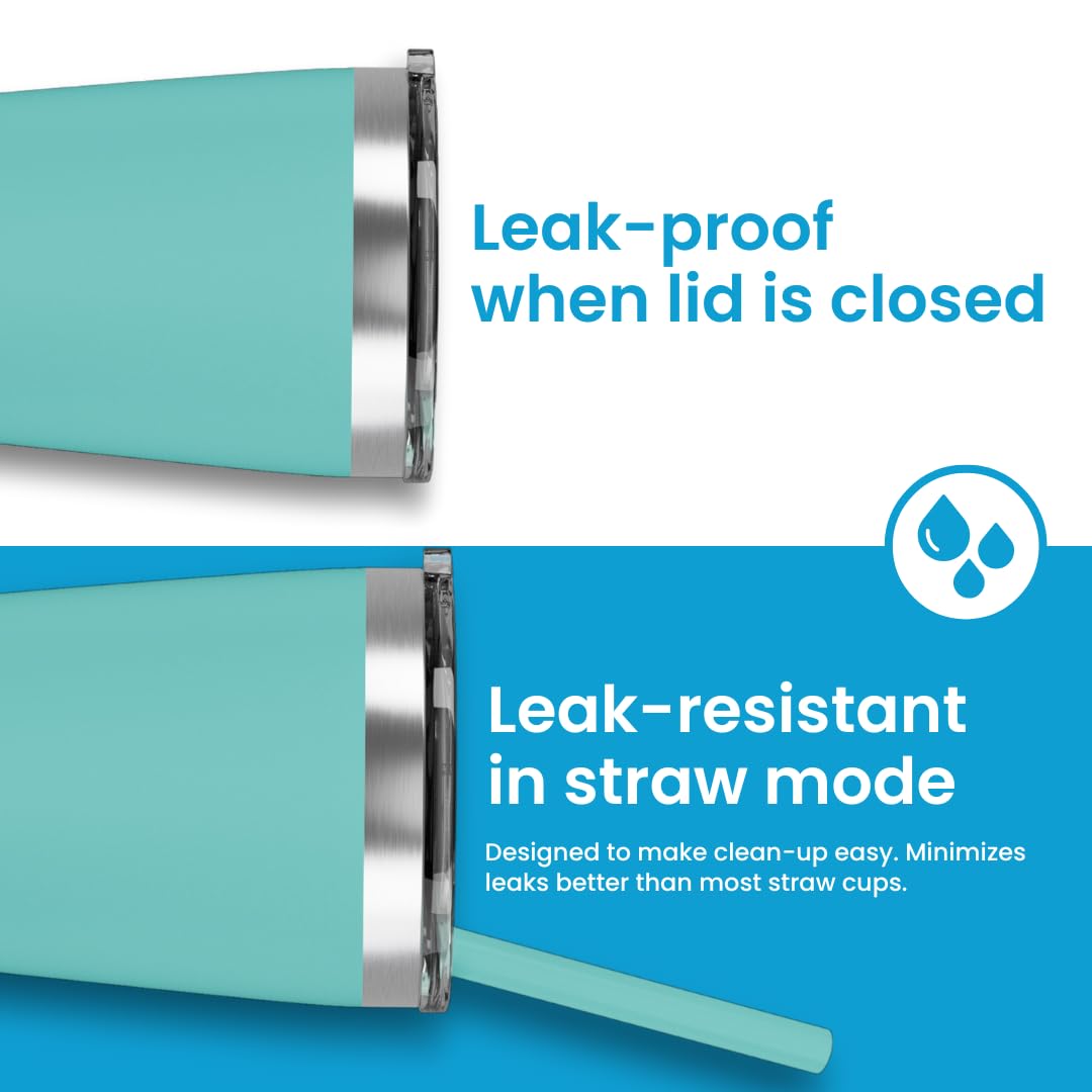 Cupkin includes silicone straw for smooth sipping with iced beverages.