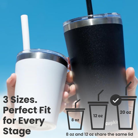Lid and straw are top-rack dishwasher safe for quick cleaning.