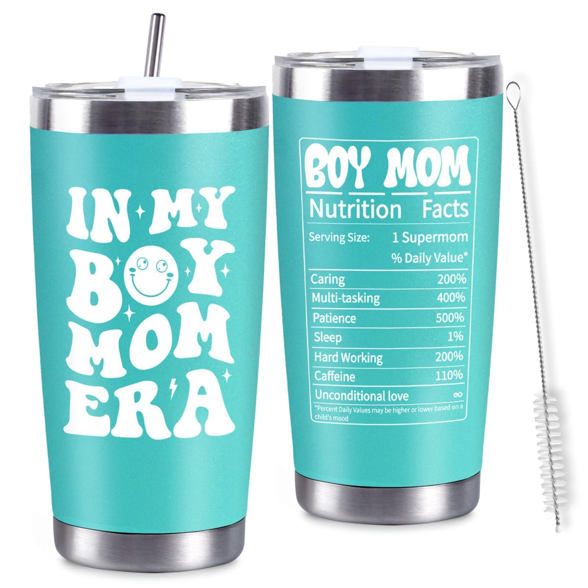 CUPLOOV In My Boy Mom Era 20oz tumbler set for on-the-go hydration