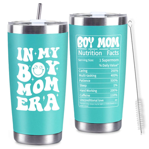 CUPLOOV In My Boy Mom Era 20oz tumbler set for on-the-go hydration