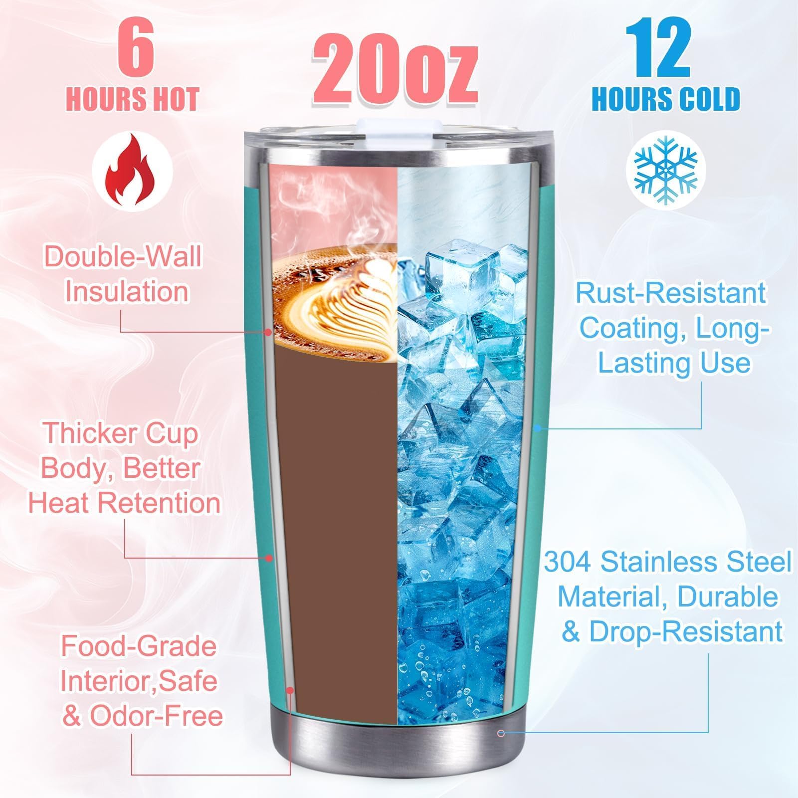 CUPLOOV tumbler with sliding lid and straw, ideal for beverages