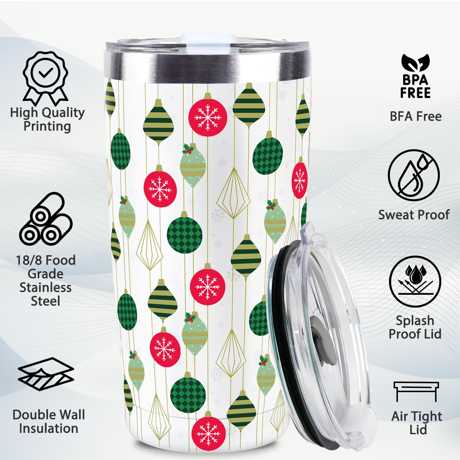 CUPLOOV UV print texture adds tactile charm to the tumbler.