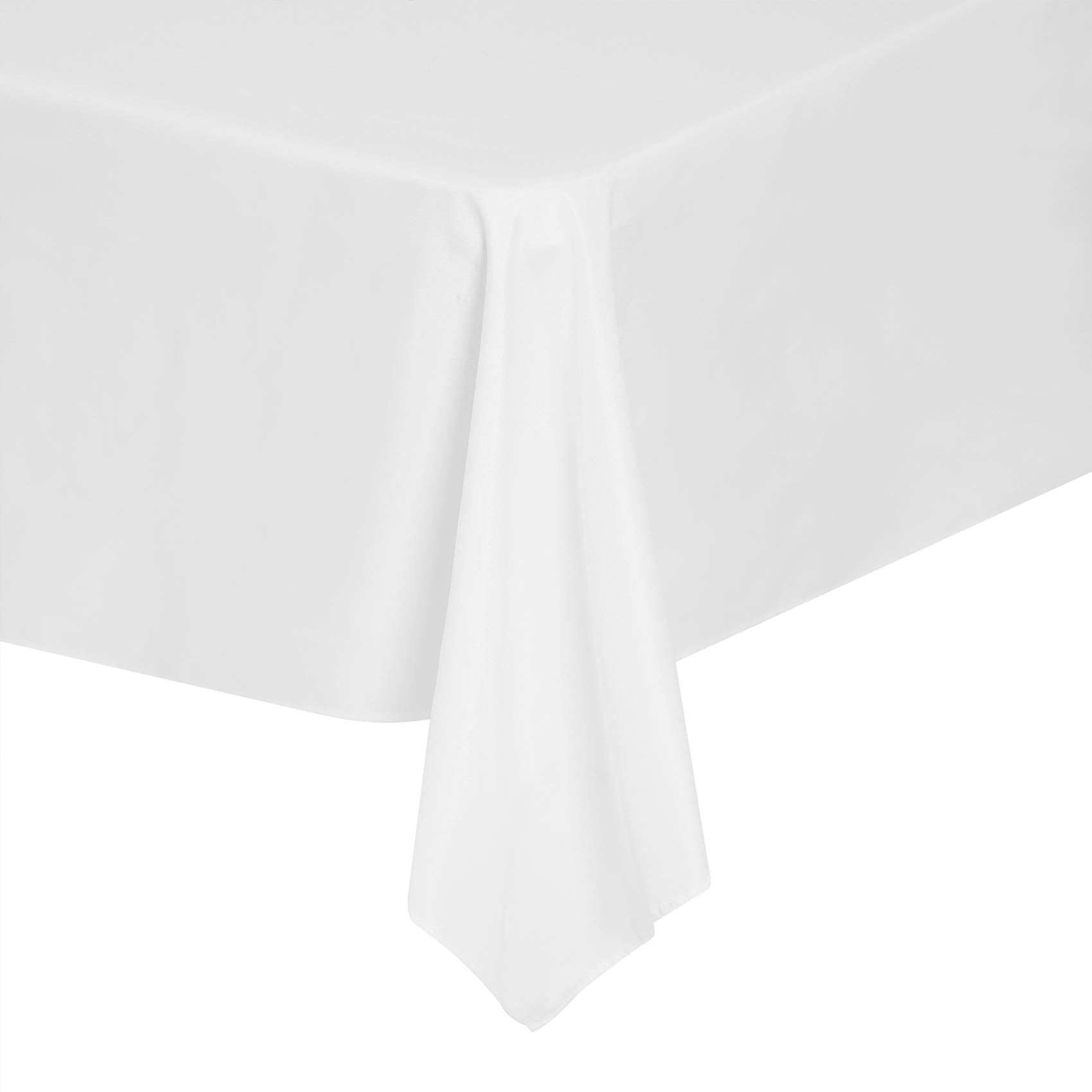 Cupuamon white tablecloth with neat hem adds refined detail to tables
