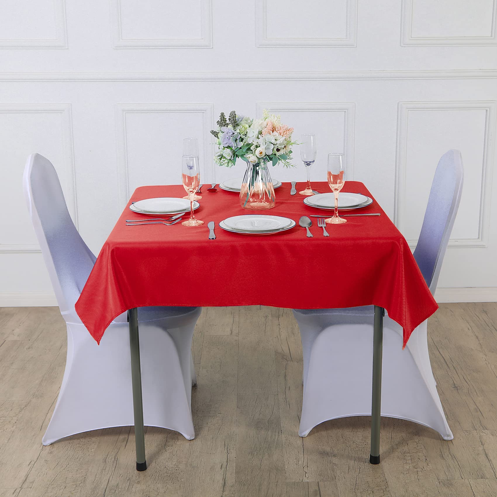 Cupuamon 70x70 red tablecloth for outdoor dining and entertaining