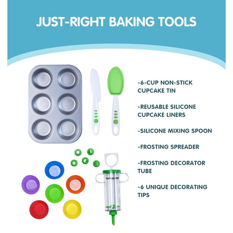 Curious Chef decorating tips set for simple cupcake designs.