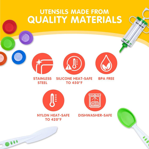 Curious Chef silicone liners provide colorful, easy-release baking for kids.