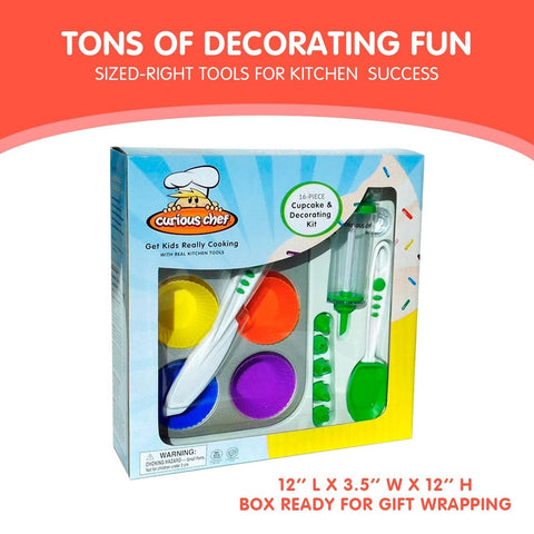 Curious Chef cupcake kit stickers and shopping list for planning bakes.