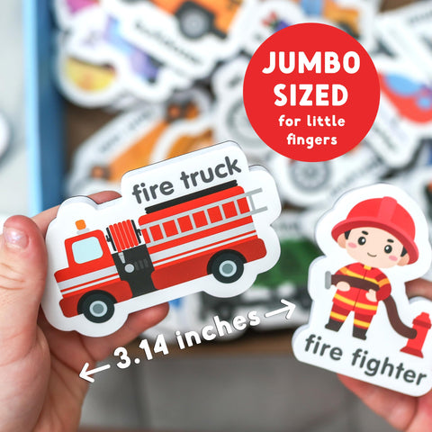 Curious Columbus fridge magnets enable pretend driving and role play