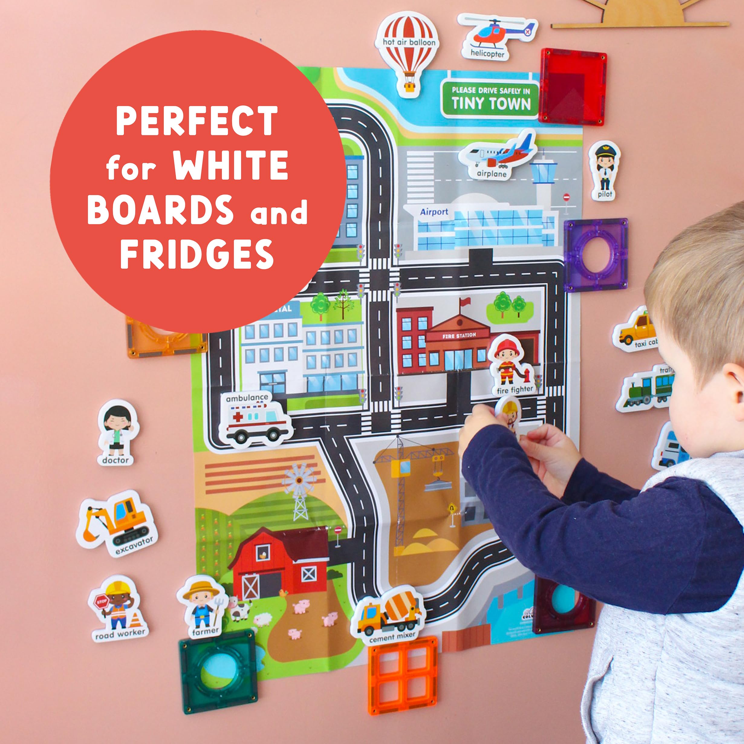 Curious Columbus fridge magnets withstand garage-door play