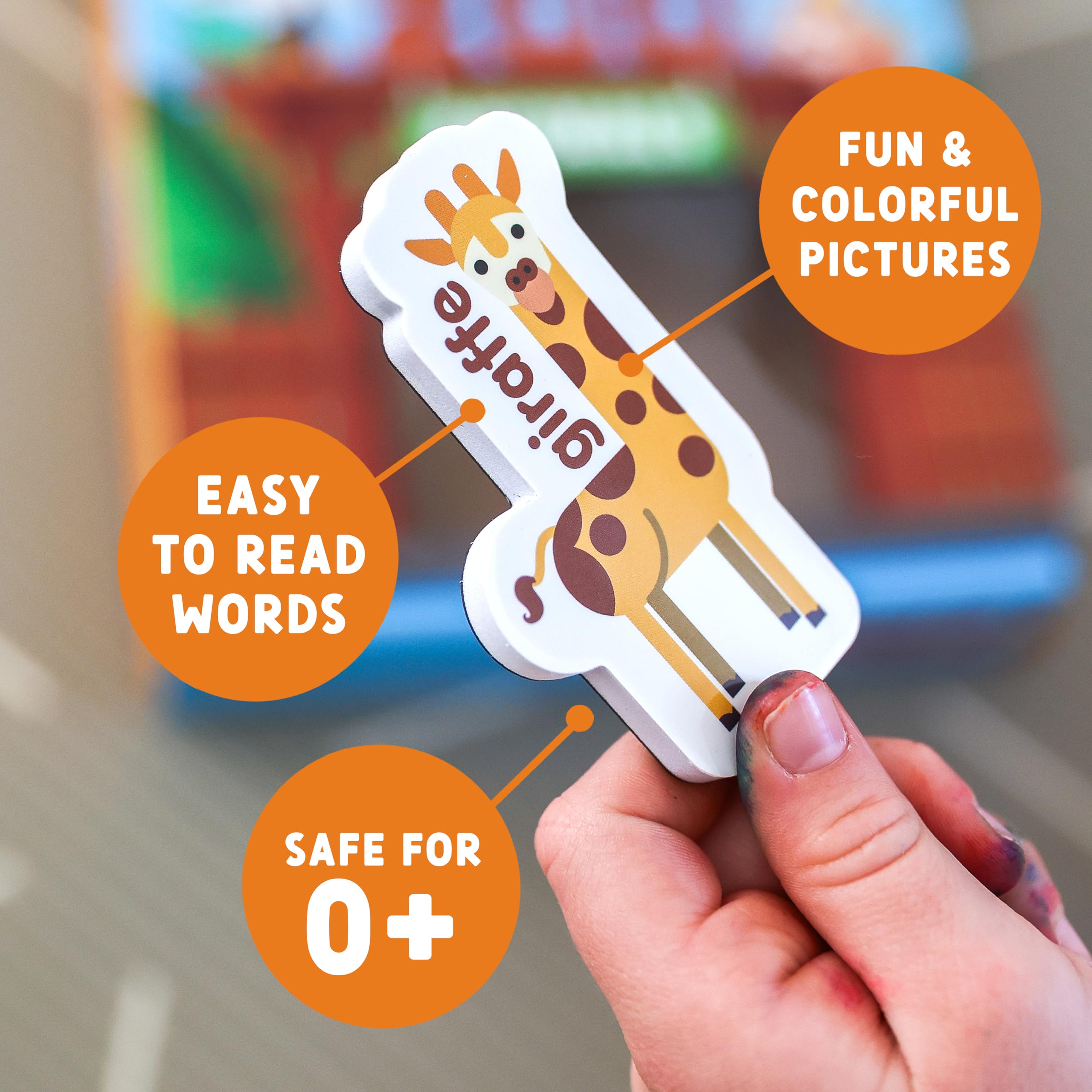 Curious Columbus monkey magnet encourages pretend play and social interaction.