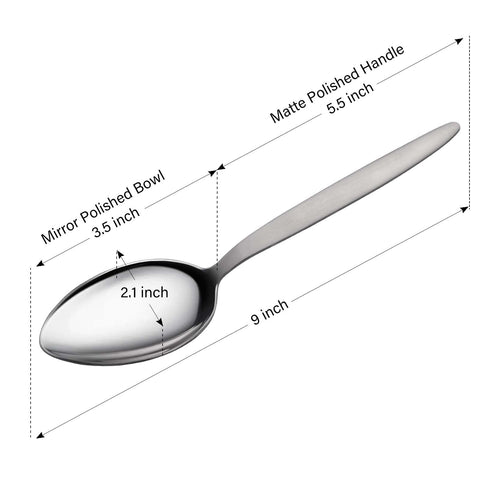 CURISEW Spoon with matte handle offering fingerprint resistance and clean look.